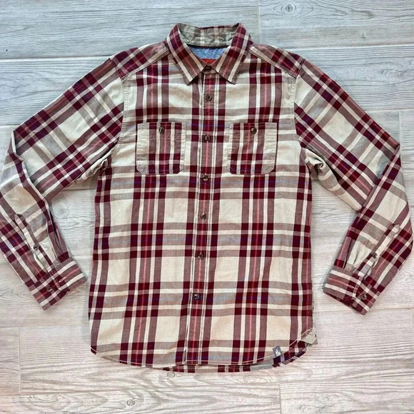 The North Face Men's Multicolor Plaid Long Sleeve Button Down Shirt‎ Size Medium - Picture 1 of 12